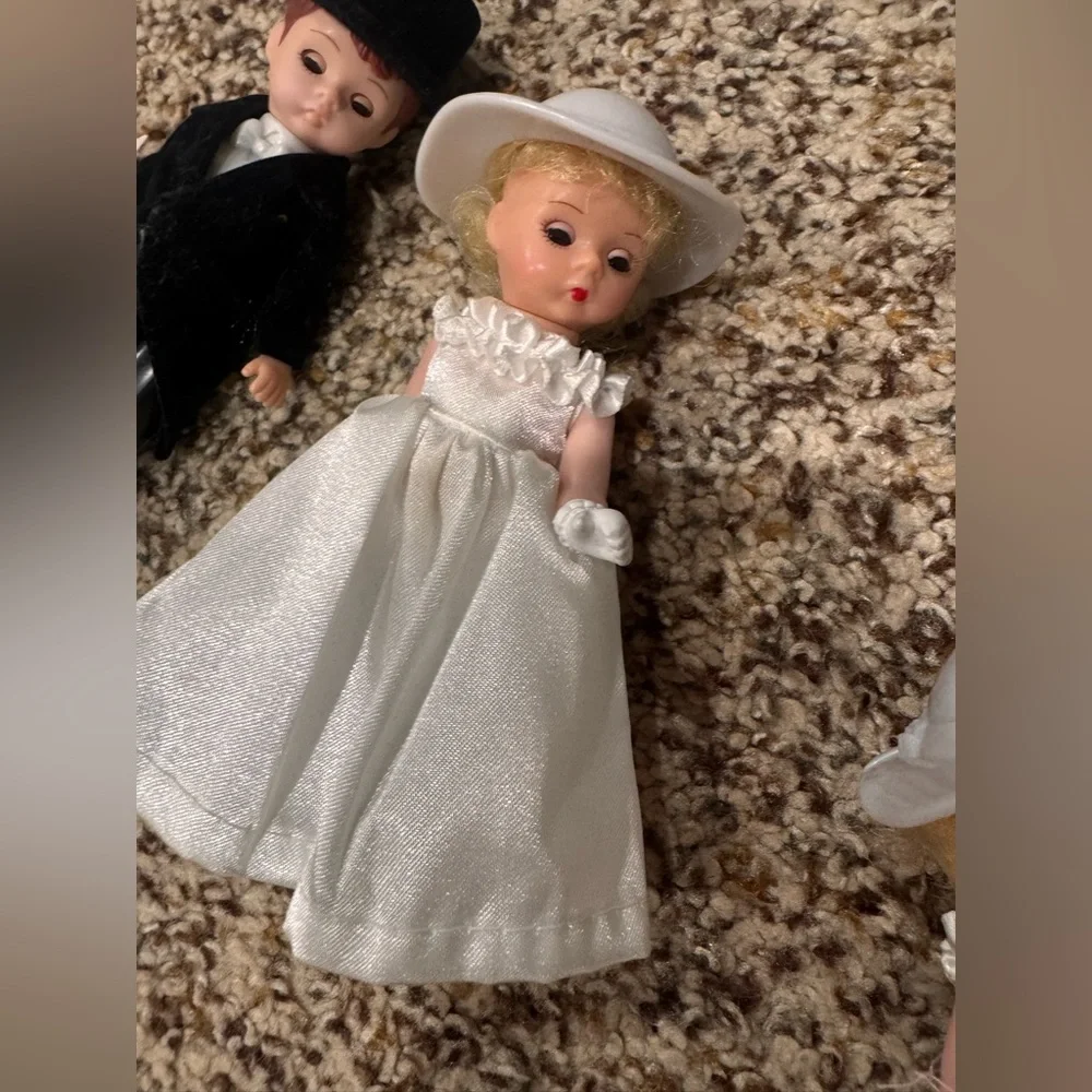 Madame Alexander Bride and Groom Dolls in Black and White Attire